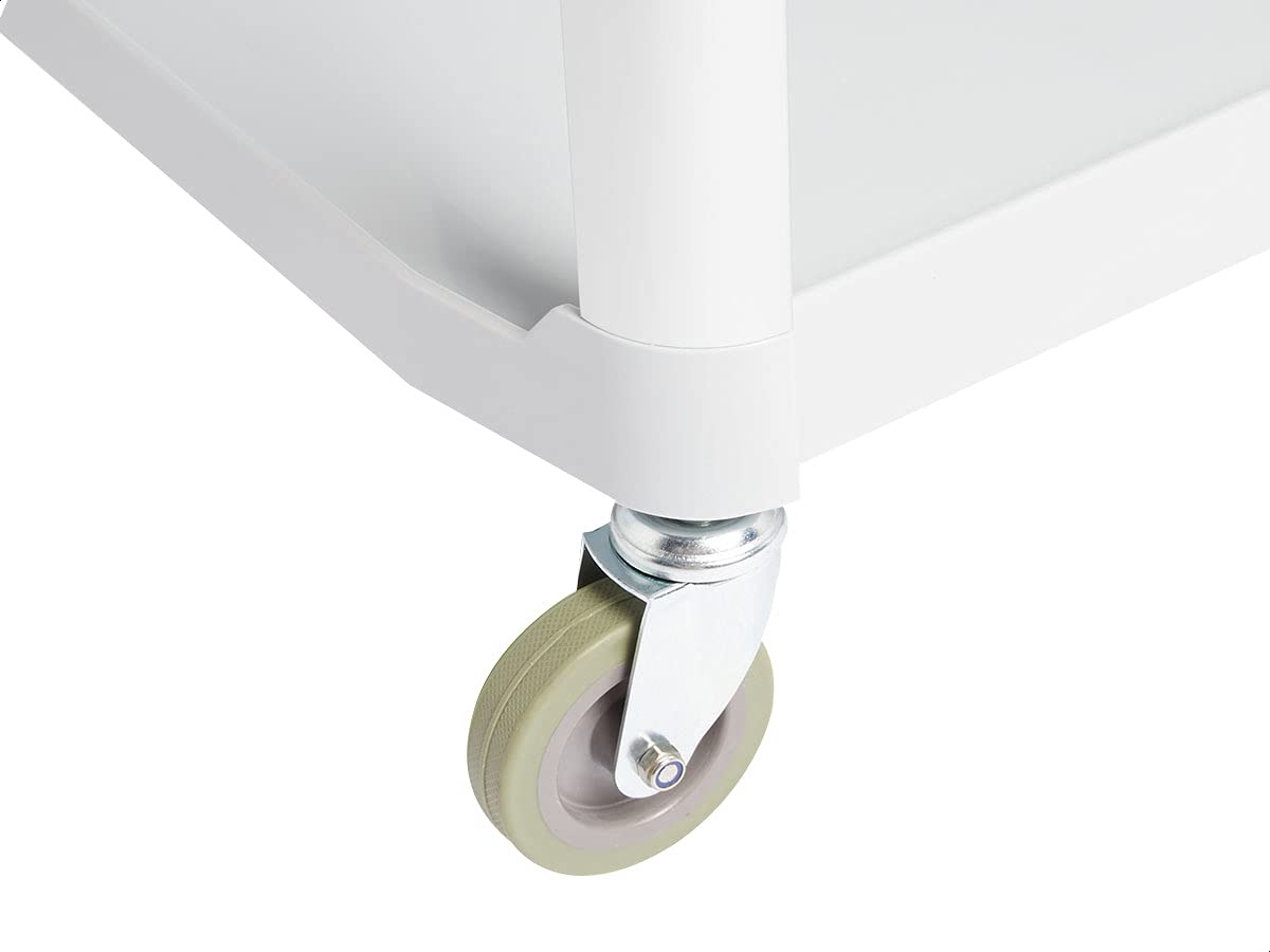 Amazon Basics 3-Tier Rolling Utility Cart, Commercial Grade, 400 lbs Loading Capacity, Portable Mobile Shelving, Gray