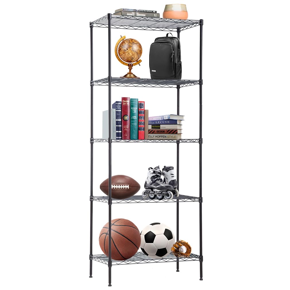 BestOffice | 4-Tier Wire Storage Shelves | 36x14x54 | Chrome | with Adjustable Racks | Heavy-Duty Metal Shelf, Holds Upto 1000 lbs | No-Tool Assembly | Ideal for Home & Garage Shelving