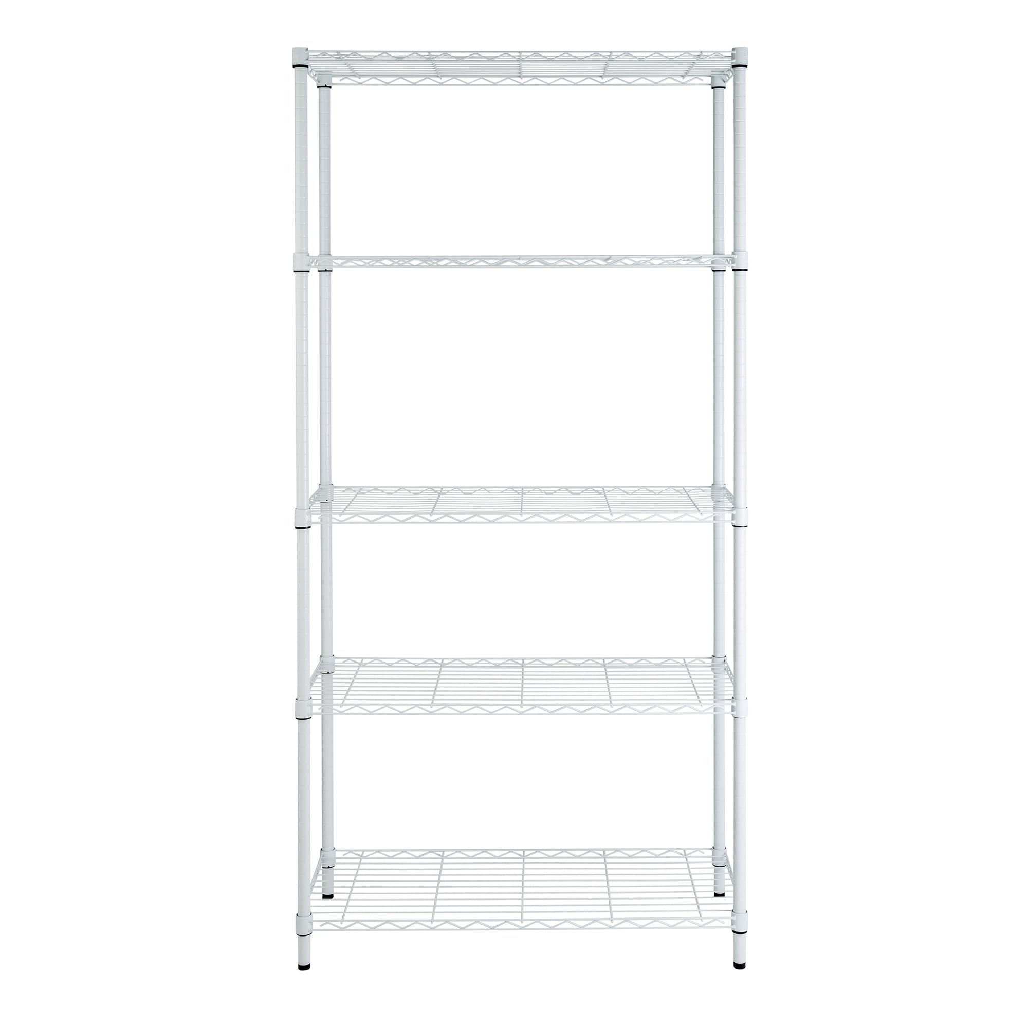 Honey-Can-Do 5-Tier Adjustable Shelving Unit, Chrome SHF-09685 Chrome, 1750lbs (350-lb Weight Capacity Per Shelf)