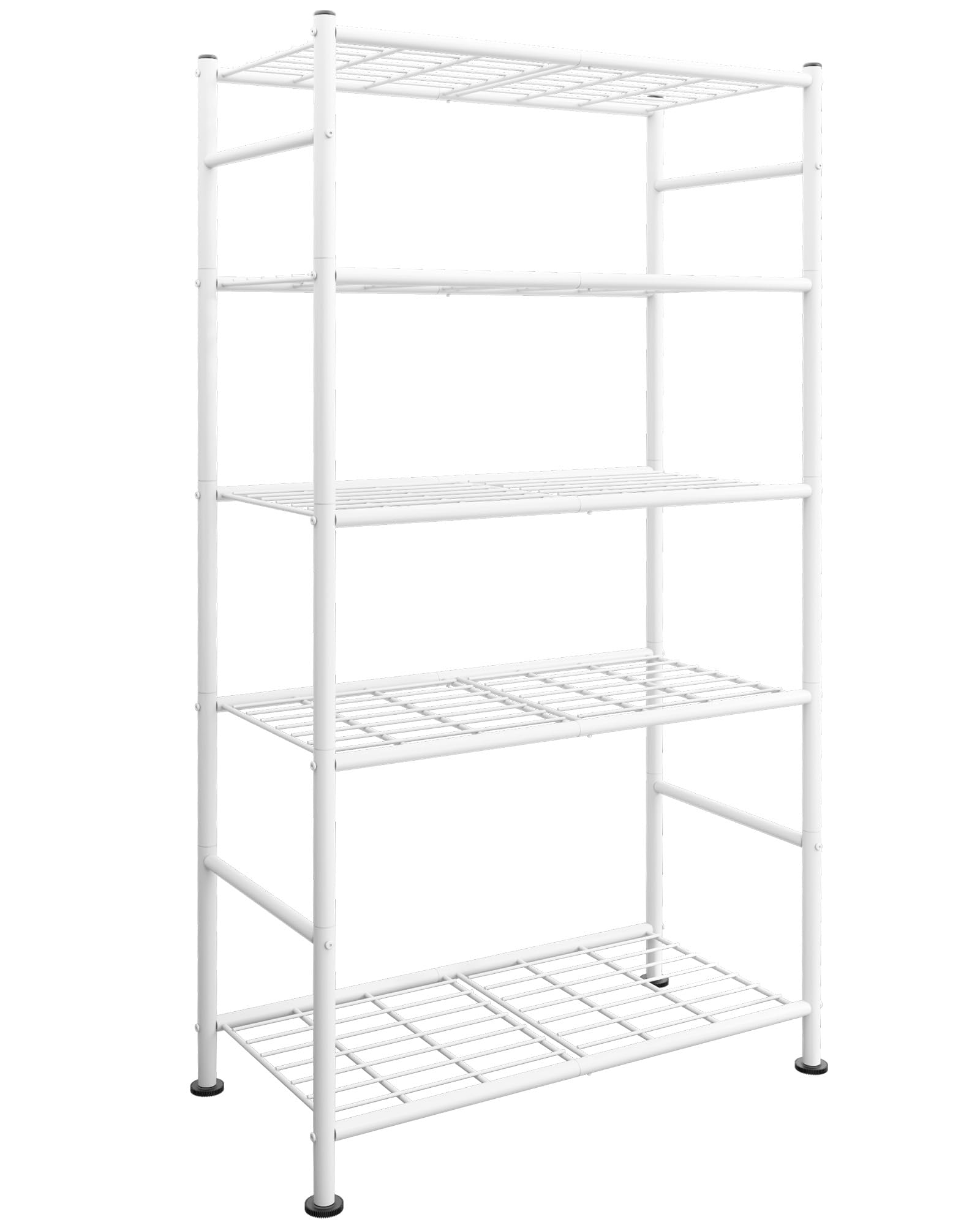 Sakugi Storage Shelves - 5 Tier Shelf Organizer, Heavy Duty Garage Shelving Unit with Leveling Feet, Stable Metal Shelves Organizer for Pantry, Kitchen and Closet, 33.0" W x 12.6" D x 72.0" H, Black