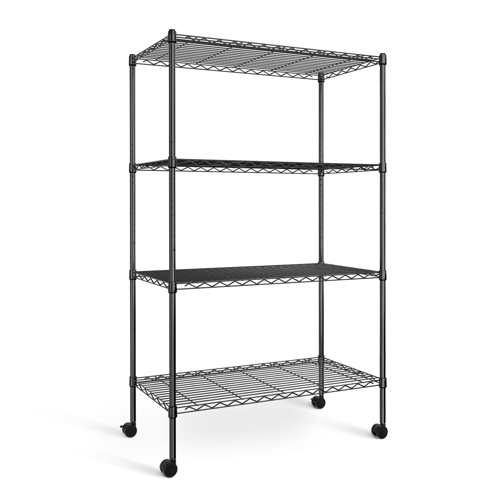 Simple Deluxe Heavy Duty 5-Shelf Storage Shelving Unit, 1250lbs Loading Capacity, 29.92" D x 13.98" W x 61.09" H, Black