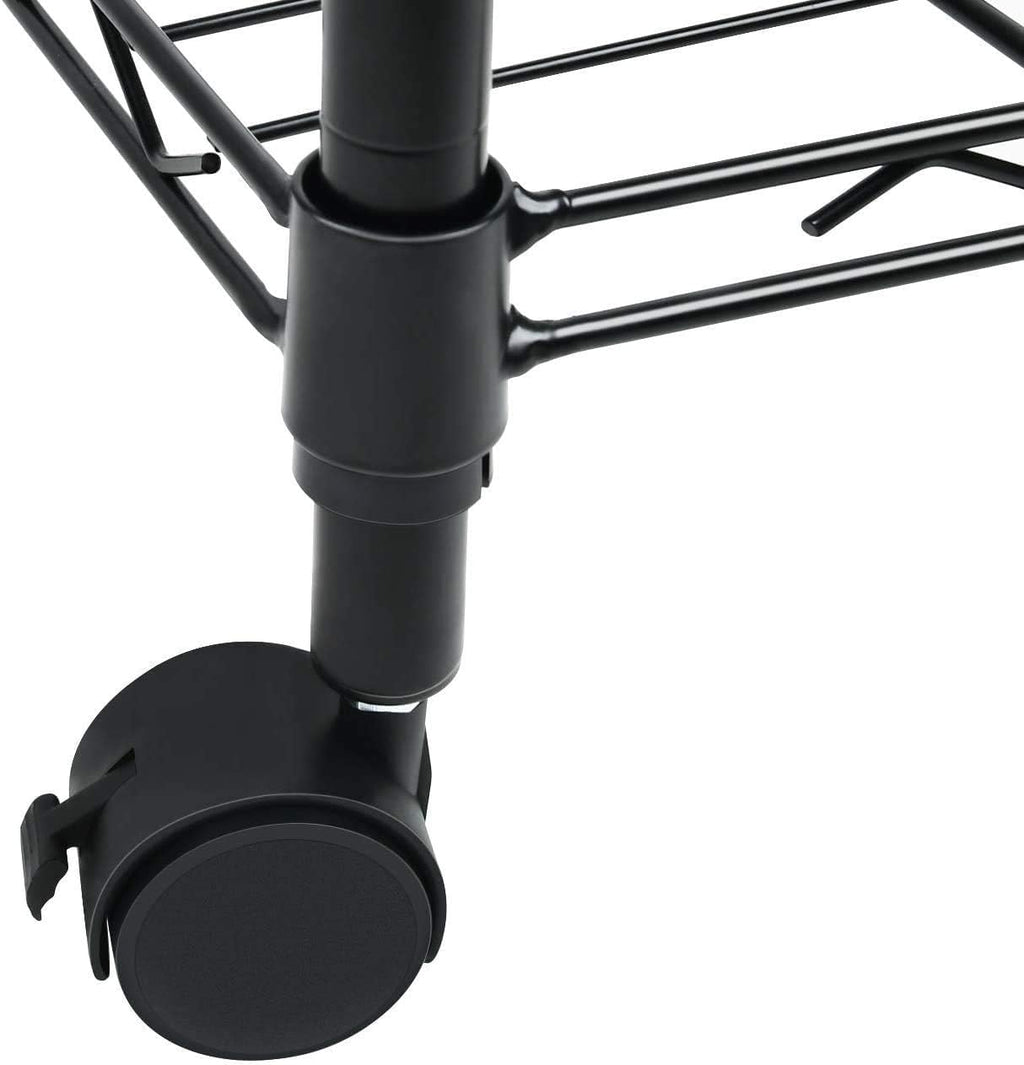 Simple Deluxe Heavy Duty 5-Shelf Storage Shelving Unit, 1250lbs Loading Capacity, 29.92" D x 13.98" W x 61.09" H, Black