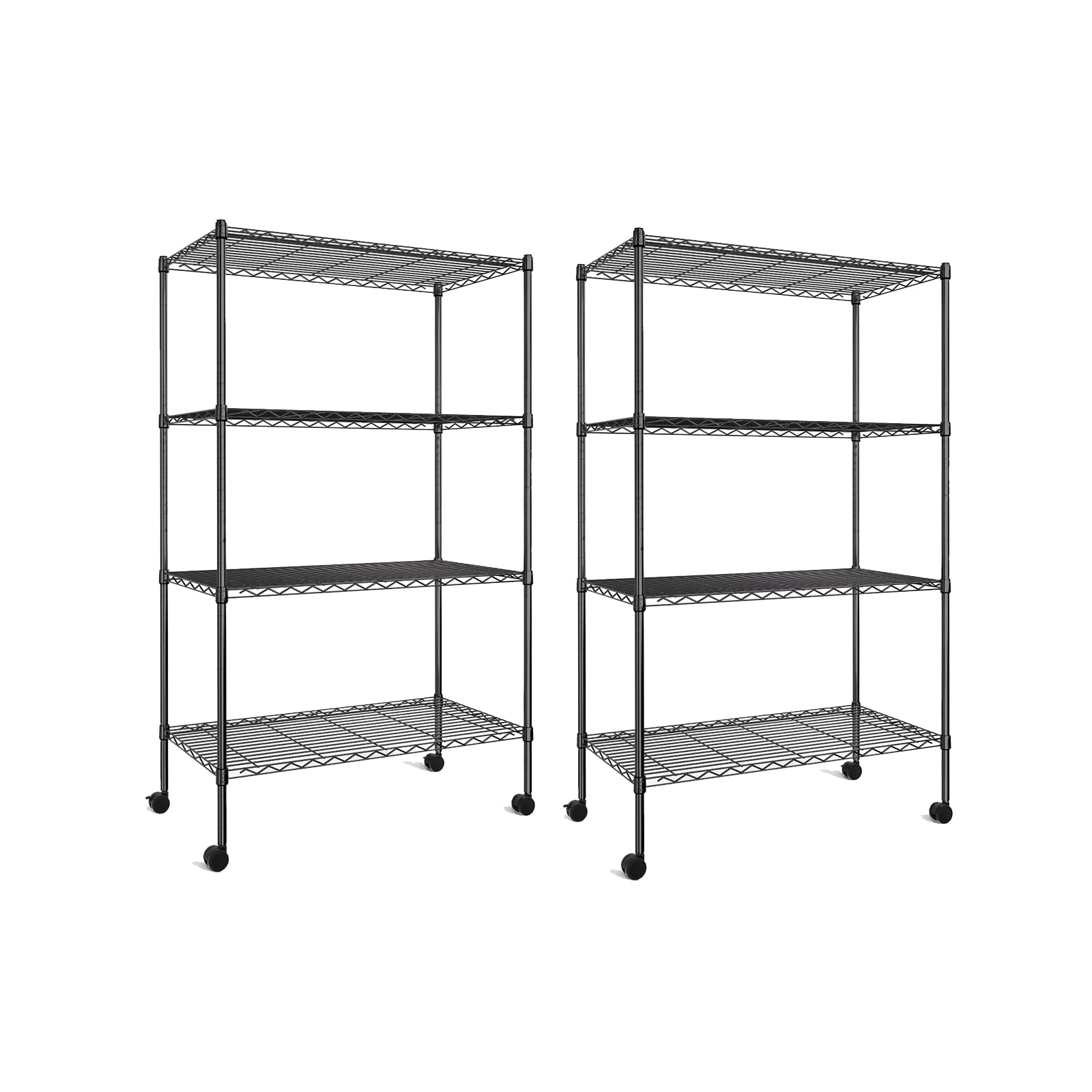 Simple Deluxe Heavy Duty 5-Shelf Storage Shelving Unit, 1250lbs Loading Capacity, 29.92" D x 13.98" W x 61.09" H, Black