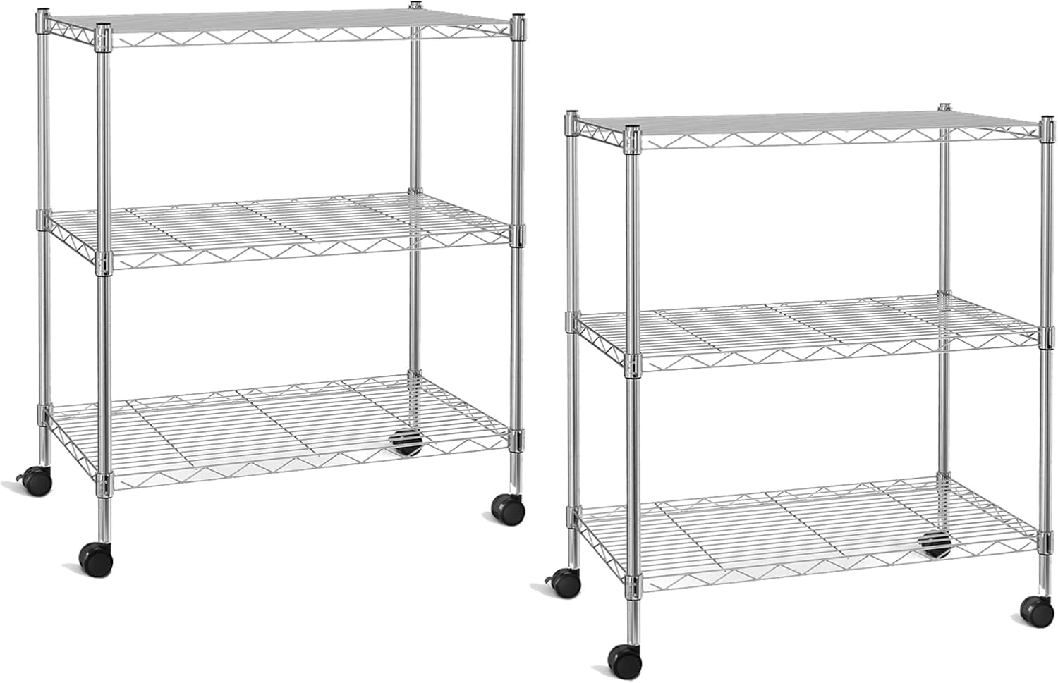 Simple Deluxe Heavy Duty 5-Shelf Storage Shelving Unit, 1250lbs Loading Capacity, 29.92" D x 13.98" W x 61.09" H, Black