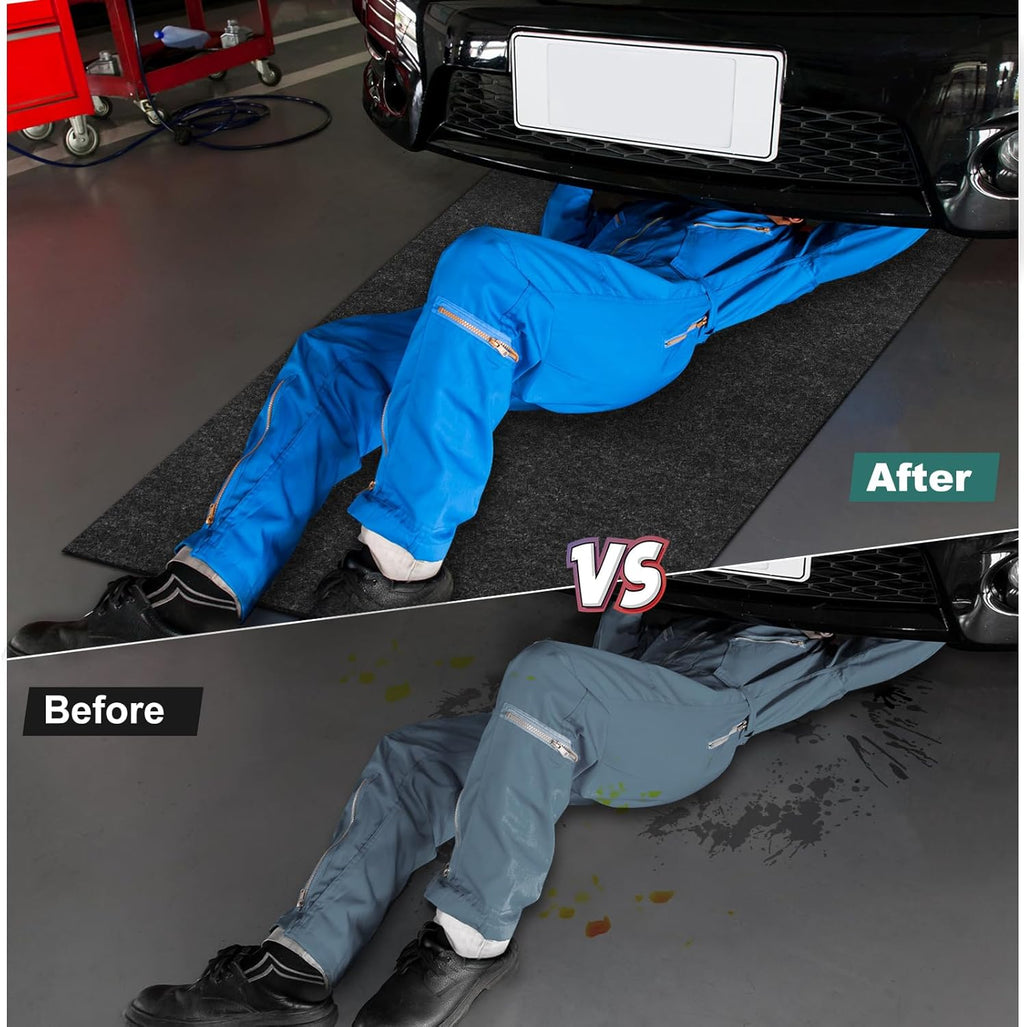 60" x 72" Giant Oil Drip Mat for Garage Driveway, Reusable Floor Oil Spill Leak Absorbent Pads for Motorcycle Car Oil Leak Stain Resistant