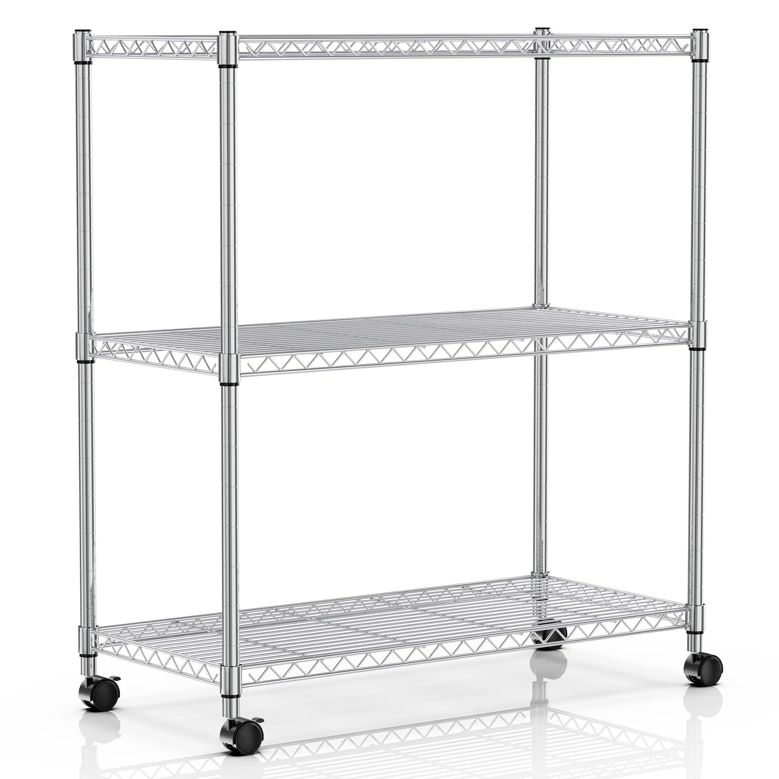 Simple Deluxe Heavy Duty 5-Shelf Storage Shelving Unit, 1250lbs Loading Capacity, 29.92" D x 13.98" W x 61.09" H, Black