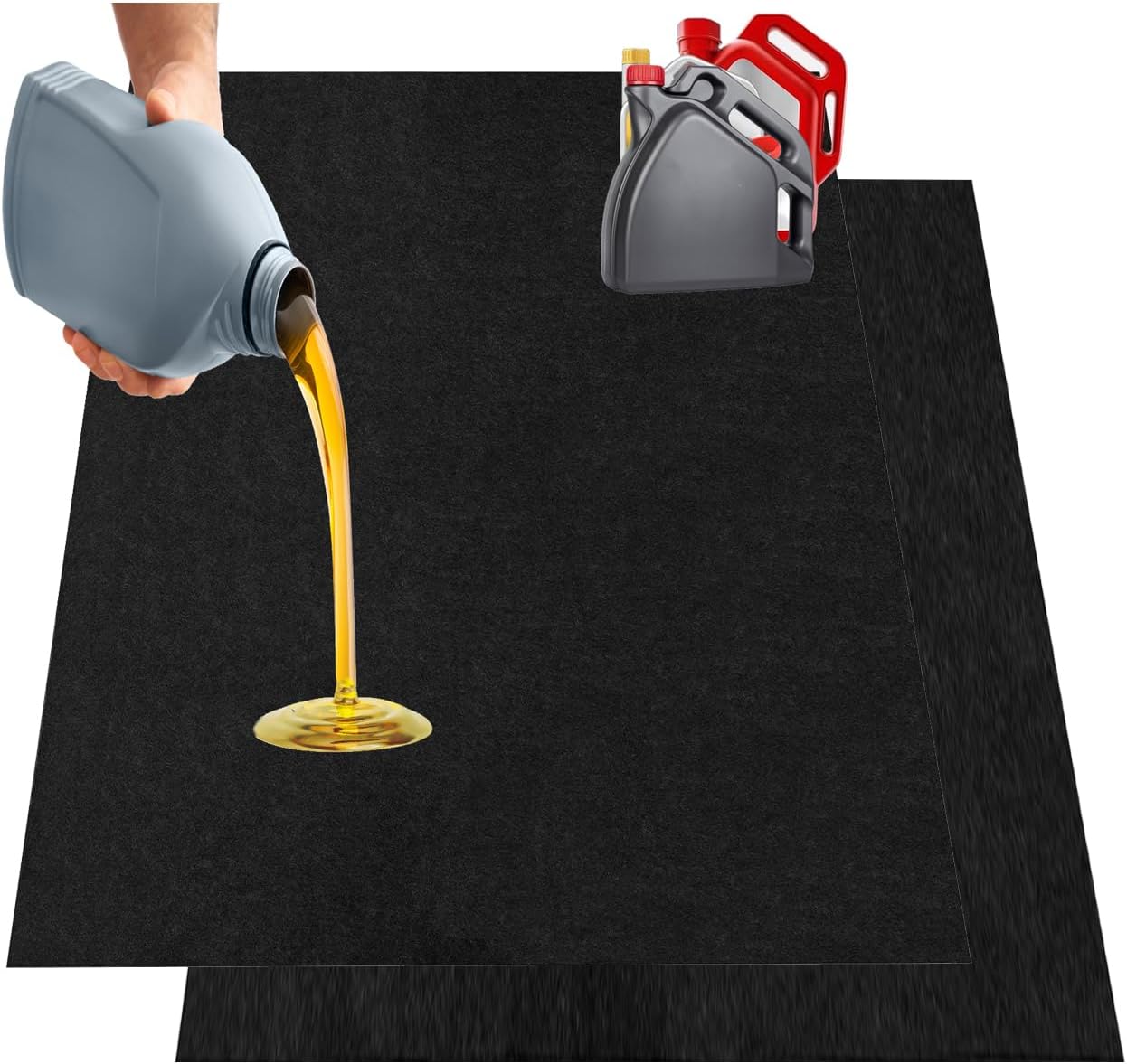 Oil Spill Mat, 36 * 60in Garage Floor Mat for Under Car, Absorbent Oil Pad, Waterproof Backing Protects Floor(2 Pack)