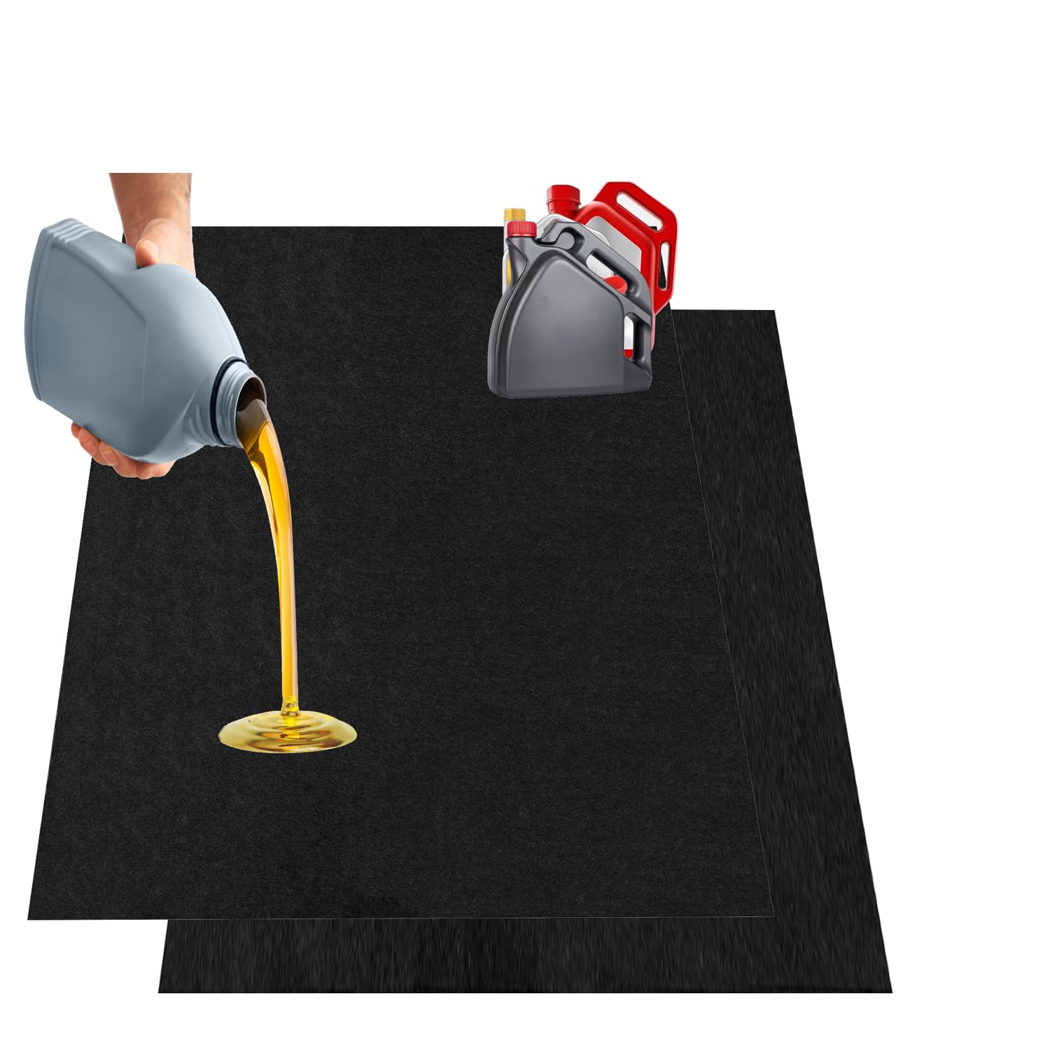 Oil Spill Mat, 36 * 60in Garage Floor Mat for Under Car, Absorbent Oil Pad, Waterproof Backing Protects Floor(2 Pack)