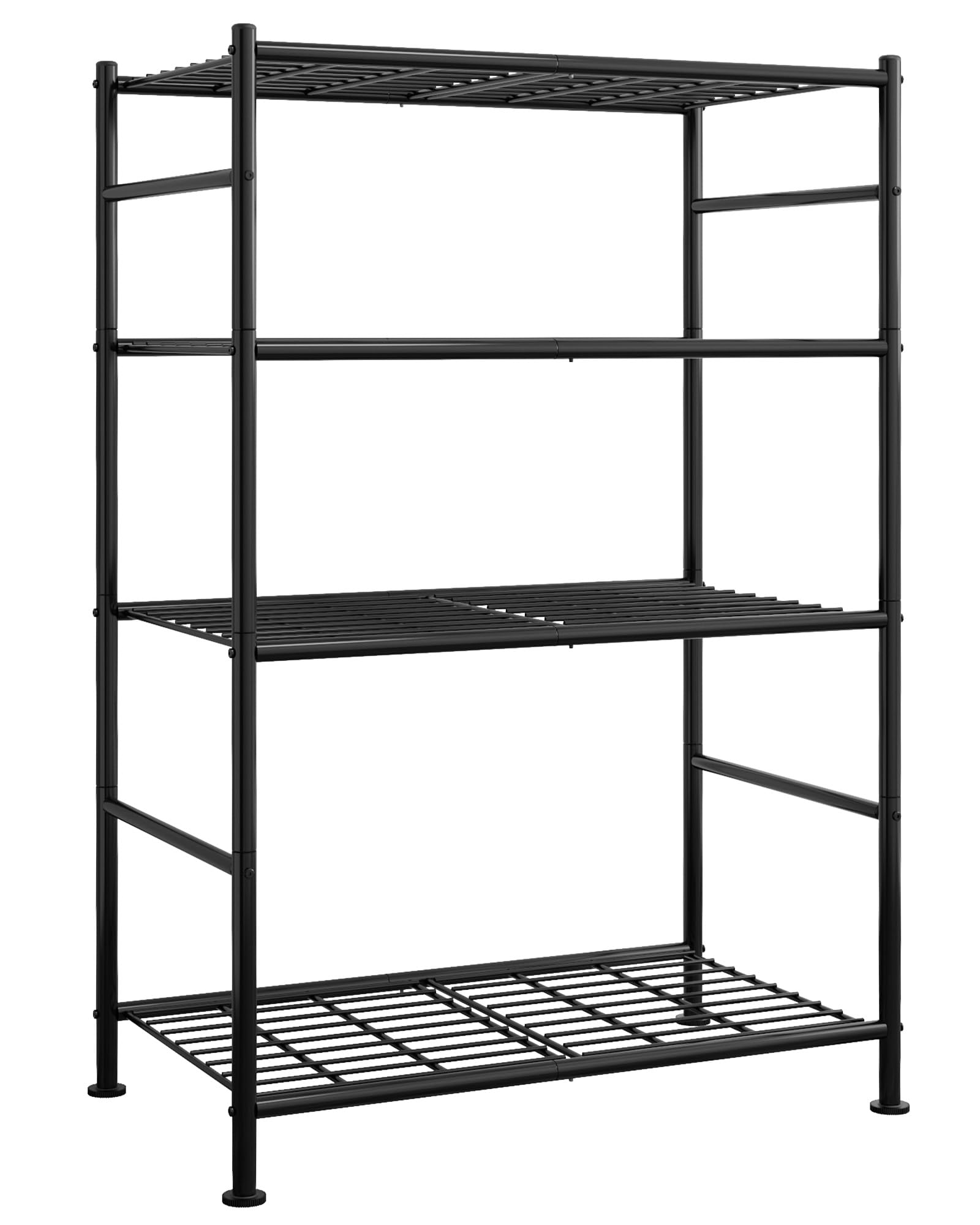 Sakugi Storage Shelves - 5 Tier Shelf Organizer, Heavy Duty Garage Shelving Unit with Leveling Feet, Stable Metal Shelves Organizer for Pantry, Kitchen and Closet, 33.0" W x 12.6" D x 72.0" H, Black
