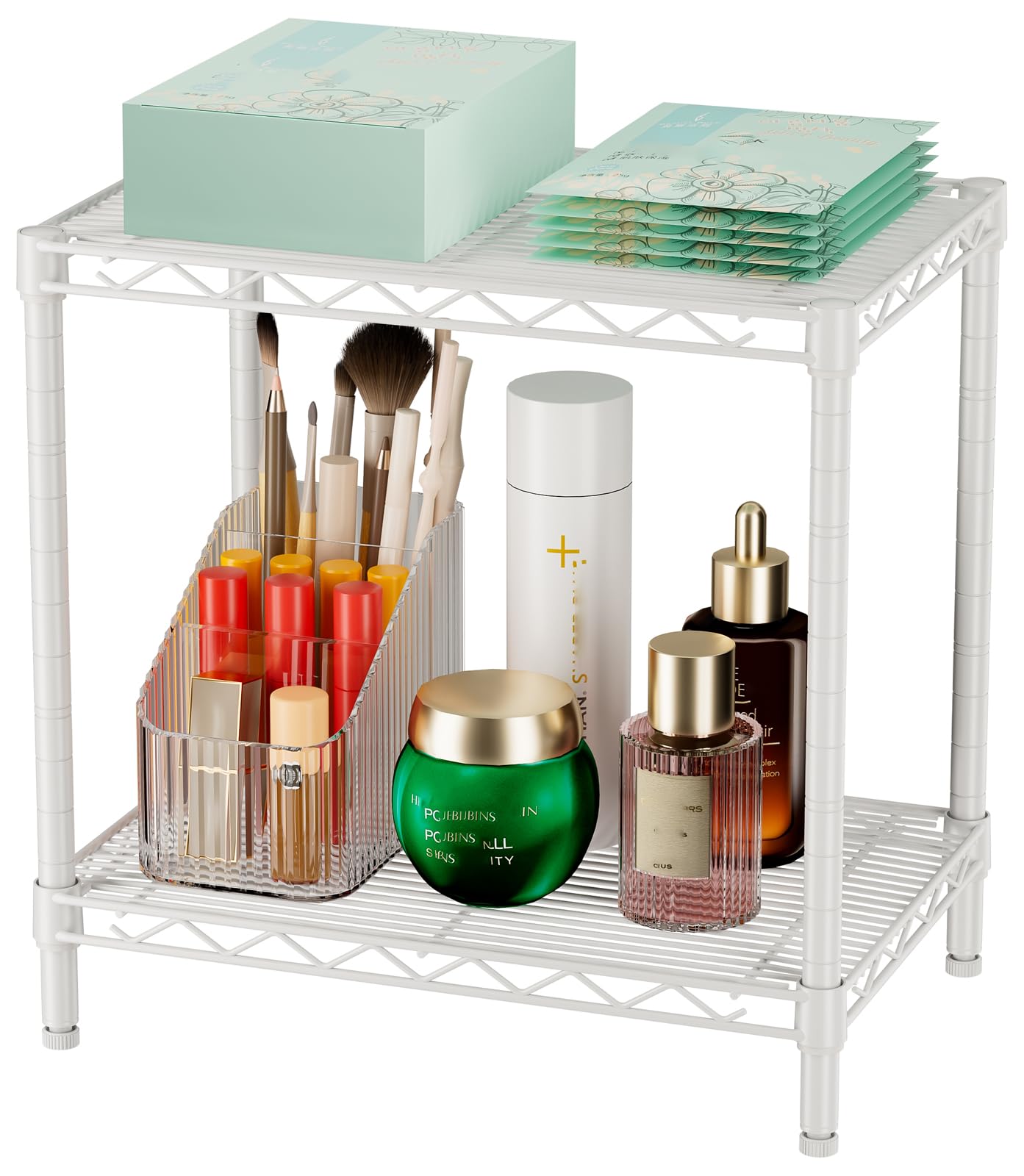 SINGAYE 4 Shelves Adjustable Shelf Heavy Duty Shelves 1400LBS Wire Storage Shelving Metal Organizer Wire Rack Black 18" D X 46" W X 59" H