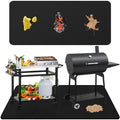 Falezern Large 70 X 48 Inches Under Grill Mat for Outdoor Grill Deck Protector, Double-Sided Fireproof Mat for Under Fire Pit, Waterproof, Oil-Proof and Non-Slip BBQ Grill Floor Mat