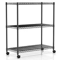 Simple Deluxe Heavy Duty 5-Shelf Storage Shelving Unit, 1250lbs Loading Capacity, 29.92" D x 13.98" W x 61.09" H, Black