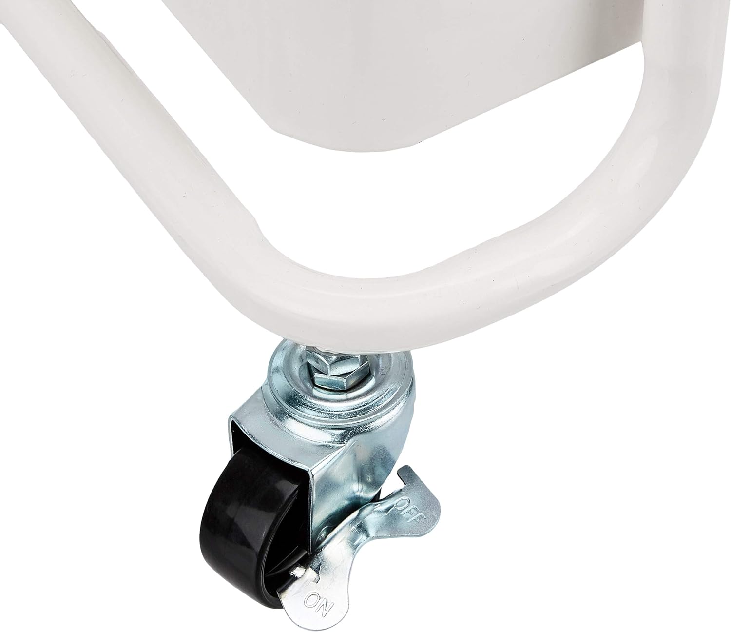 Amazon Basics 3-Tier Rolling Utility Cart, Storage Organizer, Lockable Wheels, Multifunctional Storage, Portable Mobile Shelving Unit, White