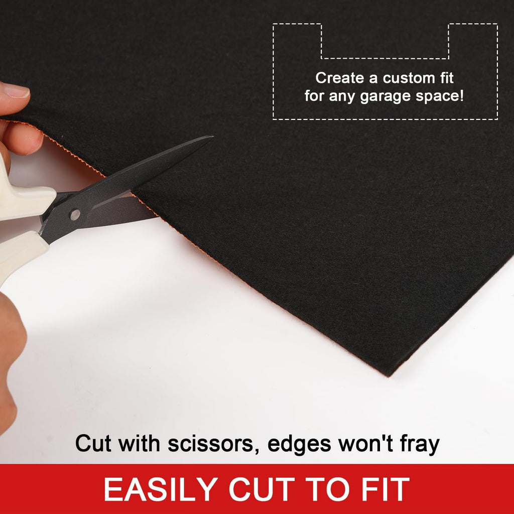 Golener Oil Spill Mat - Garage Floor Mat, Absorbent Oil Pad, Premium Maintenance Mat, Waterproof, Contain Liquid, Protect Floor from Spill & Stain, Reusable, Washable, Durable, 29”x36”, Black/Orange