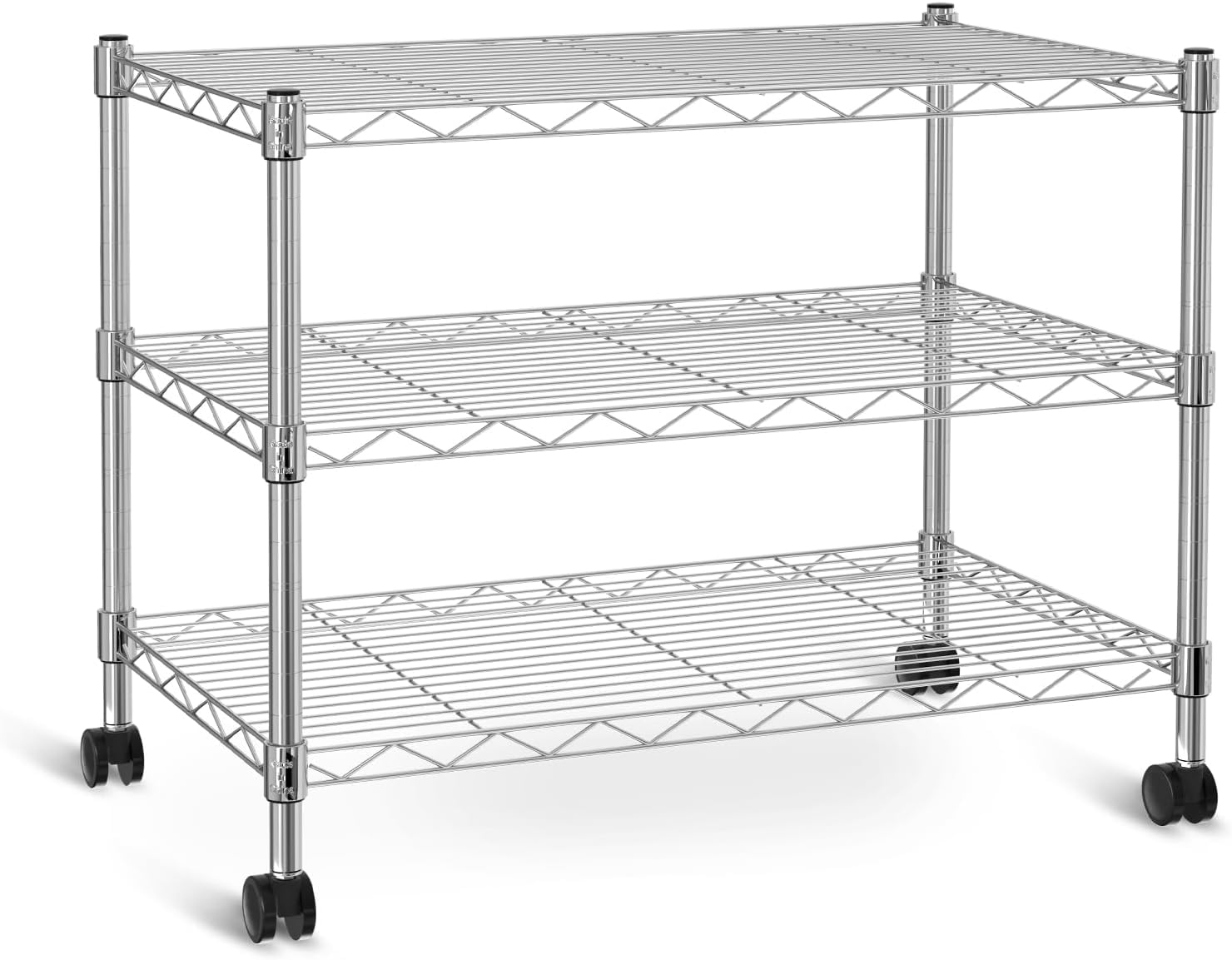Simple Deluxe Heavy Duty 5-Shelf Storage Shelving Unit, 1250lbs Loading Capacity, 29.92" D x 13.98" W x 61.09" H, Black