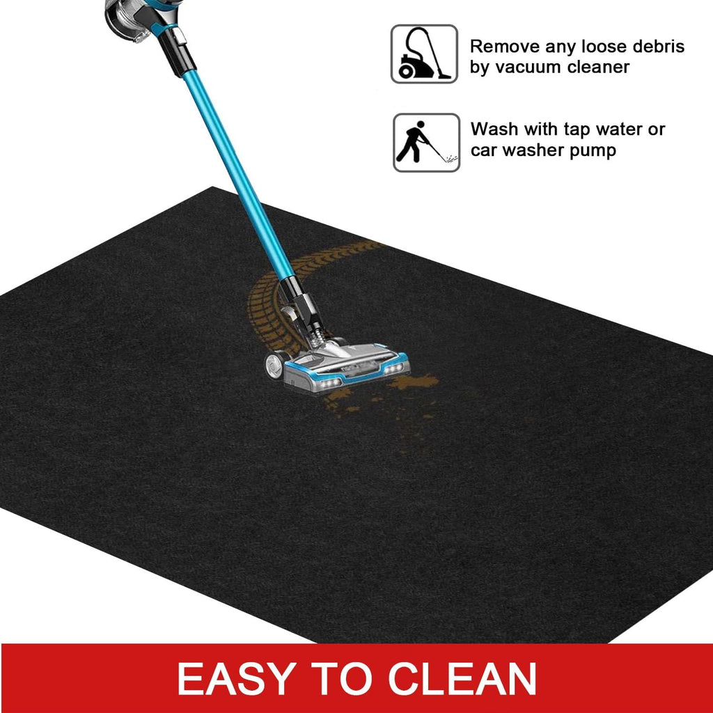 Golener Oil Spill Mat - Garage Floor Mat, Absorbent Oil Pad, Premium Maintenance Mat, Waterproof, Contain Liquid, Protect Floor from Spill & Stain, Reusable, Washable, Durable, 29”x36”, Black/Orange