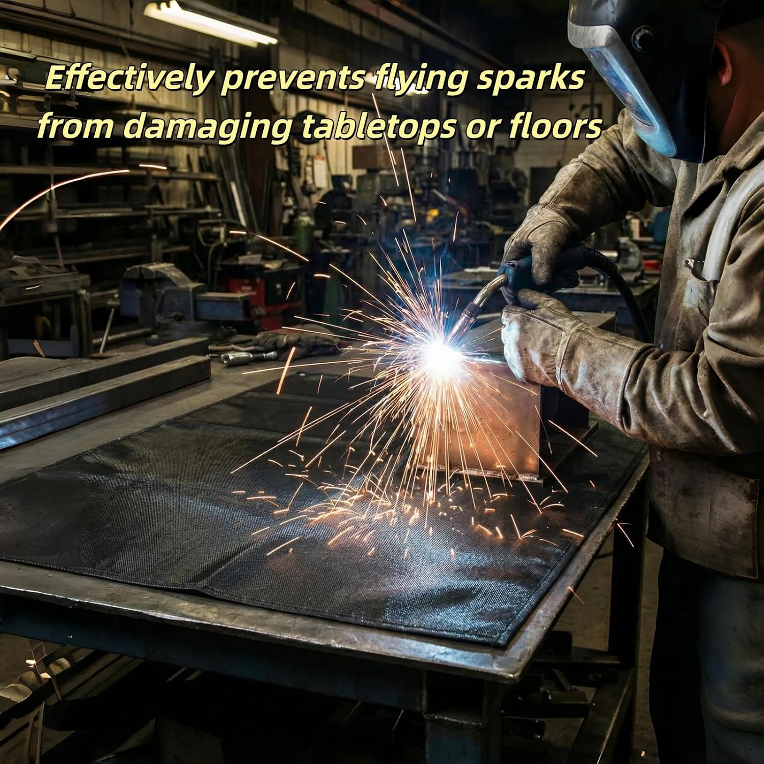 UBeesize Large 65 x 48 inches Under Grill Mat for Outdoor Grill,Double-Sided Fireproof Grill Pad for Fire Pit,Indoor Fireplace Mat Fire Pit Mat,Oil-Proof Waterproof BBQ Protector for Decks and Patios