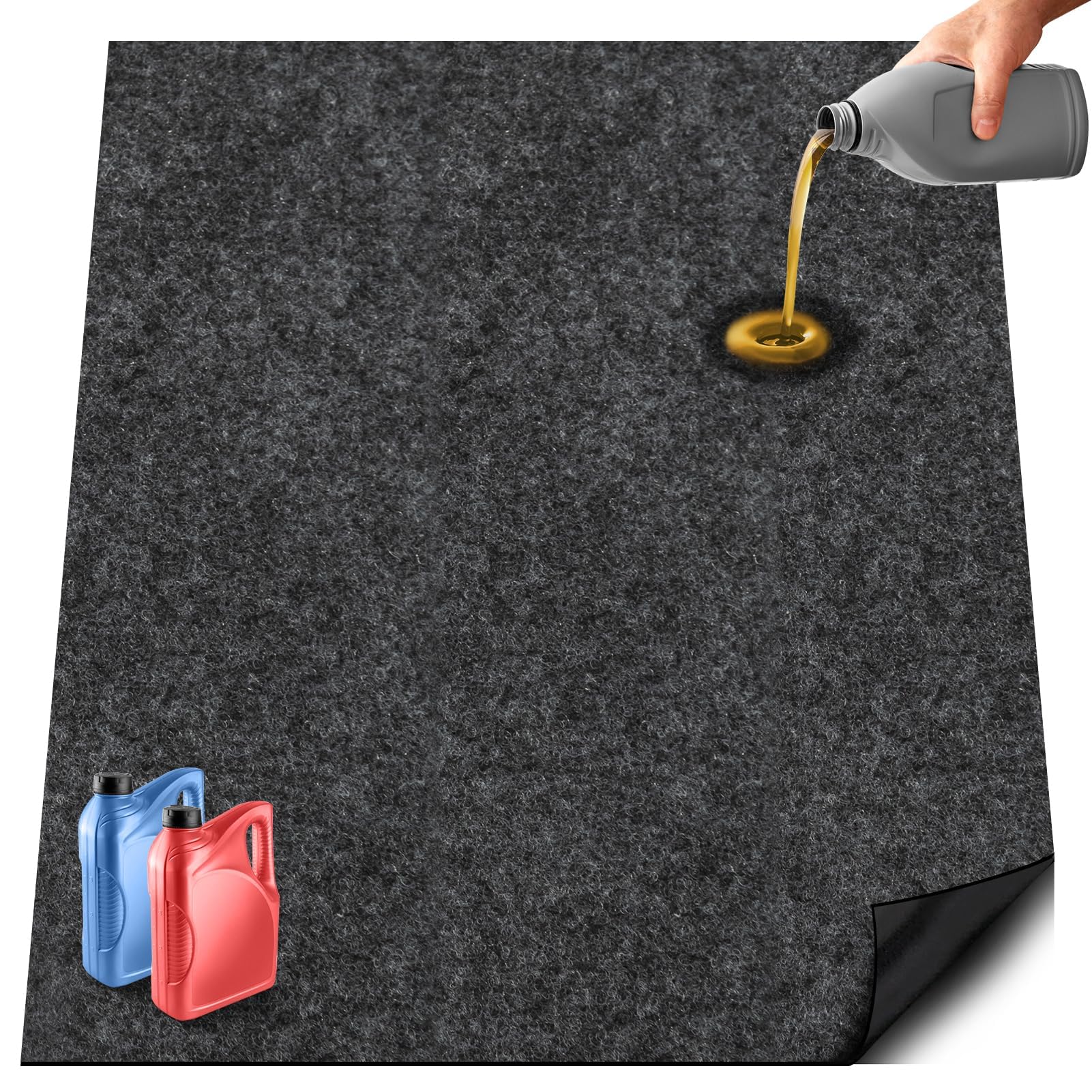 2 Pack 36 x 60 Inch Premium Oil Spill Mat,Garage Floor Mat for Under Car,Highly Absorbent Maintenance Mat Protect Your Floor from Oil Drips, Spills, Splashes and Stains