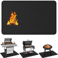 Protebox 75 x 40 inch Under Grill Mats for Outdoor Grill, Double-Sided Fireproof Deck and Patio Protector Mat, Waterproof Oil-Proof BBQ Floor Pad Indoor Fire Pit Fireplace Mat