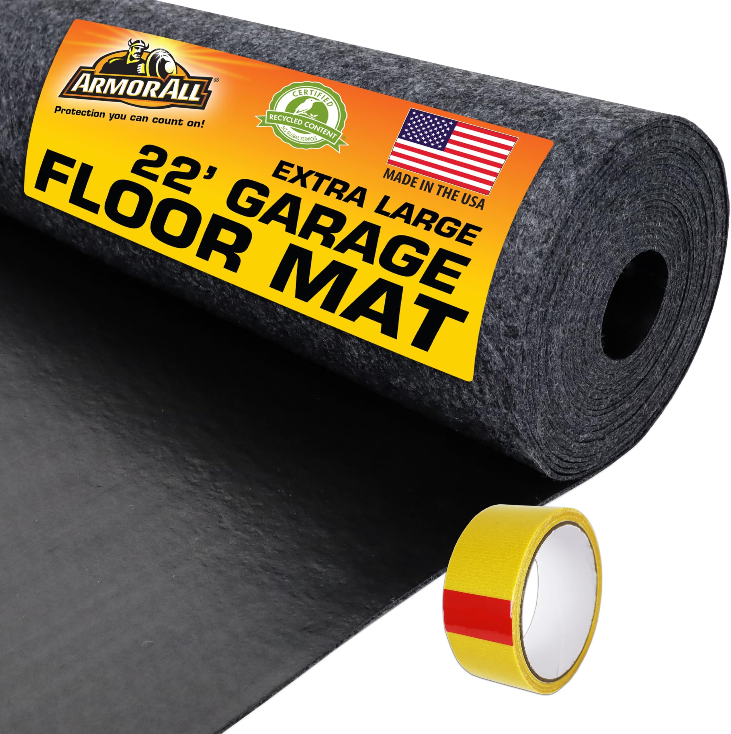 Armor All Premium Oil Spill Mat, Garage Floor Maintenance Mat (30" x 59"), Absorbent Oil Pad, Reusable, Washable, Durable, Waterproof Backing Contains Liquids, Protects Surface (USA Made)