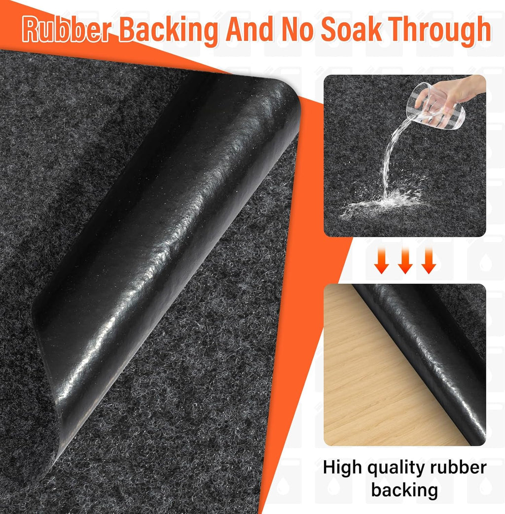 2 Pack 36 x 60 Inch Premium Oil Spill Mat,Garage Floor Mat for Under Car,Highly Absorbent Maintenance Mat Protect Your Floor from Oil Drips, Spills, Splashes and Stains