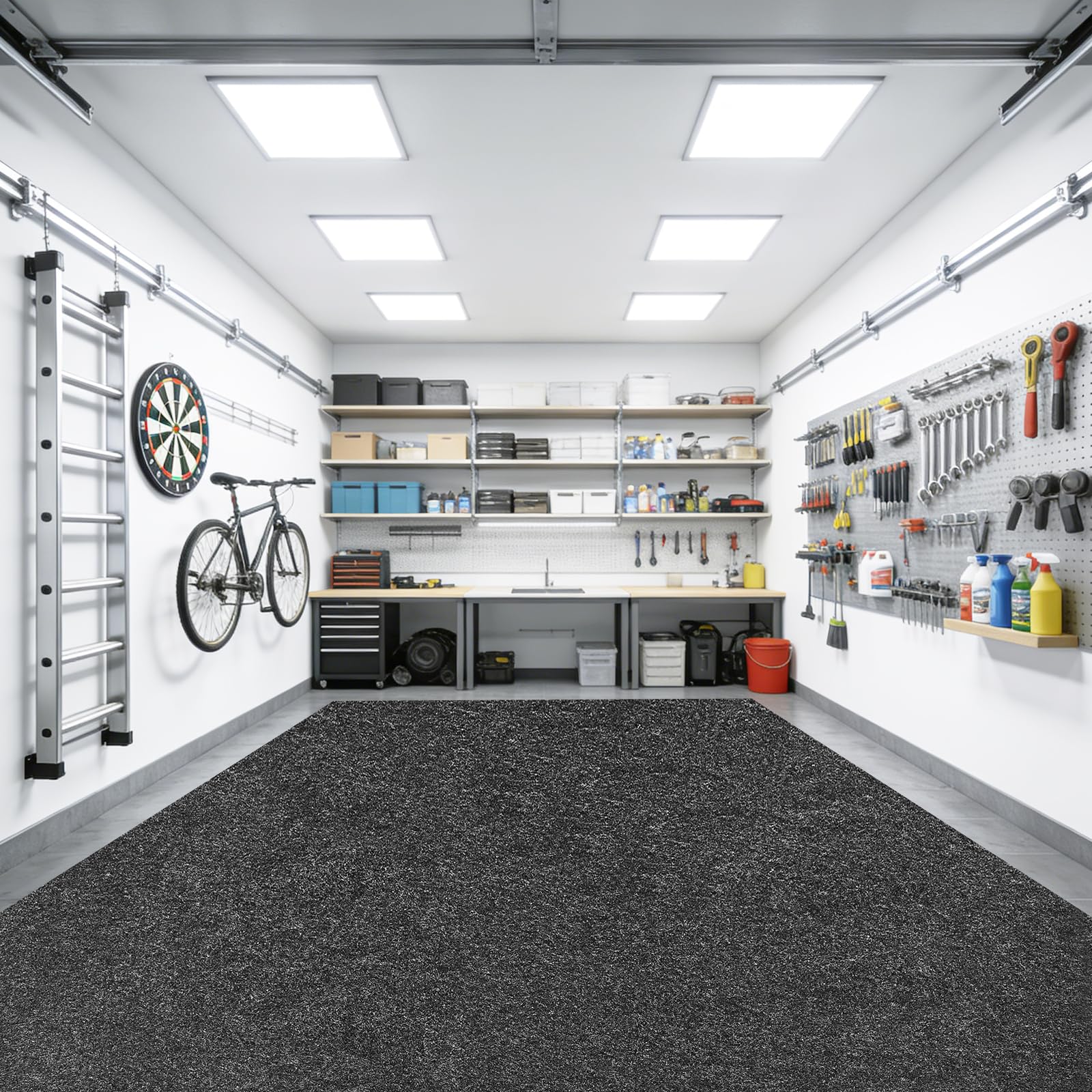 2 Pack 36 x 60 Inch Premium Oil Spill Mat,Garage Floor Mat for Under Car,Highly Absorbent Maintenance Mat Protect Your Floor from Oil Drips, Spills, Splashes and Stains