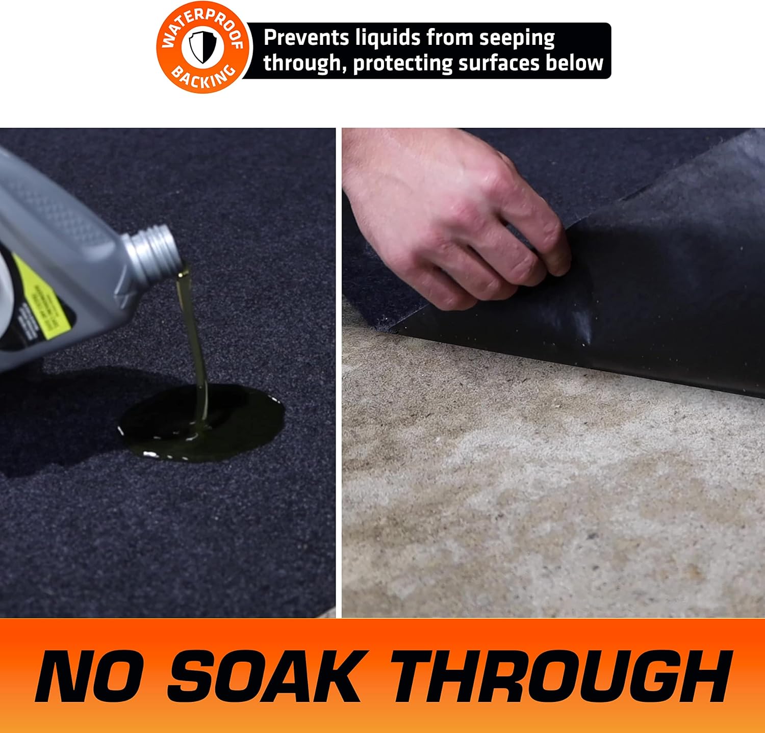 Armor All Premium Oil Spill Mat, Garage Floor Maintenance Mat (30" x 59"), Absorbent Oil Pad, Reusable, Washable, Durable, Waterproof Backing Contains Liquids, Protects Surface (USA Made)