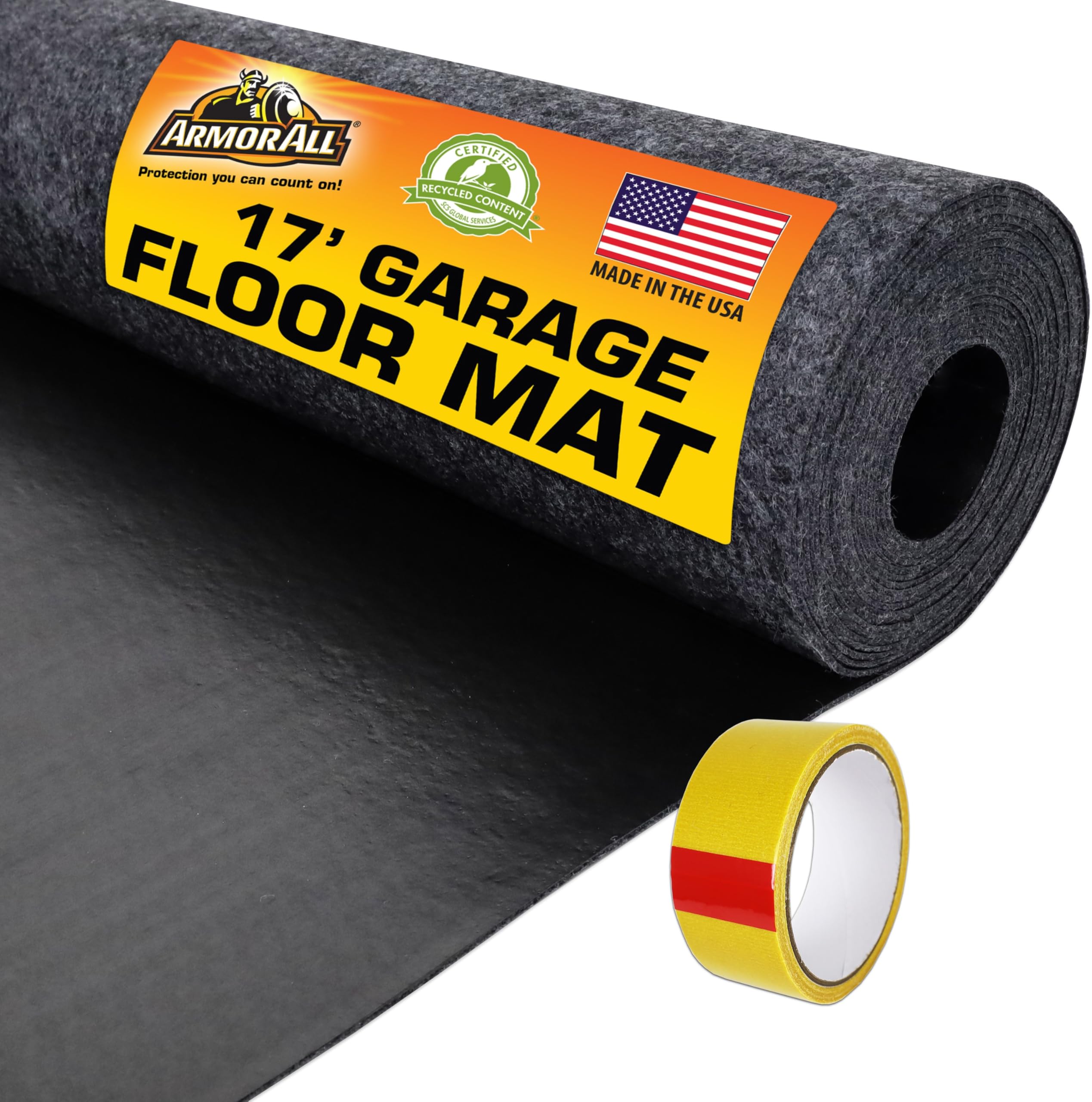 Armor All Premium Oil Spill Mat, Garage Floor Maintenance Mat (30" x 59"), Absorbent Oil Pad, Reusable, Washable, Durable, Waterproof Backing Contains Liquids, Protects Surface (USA Made)