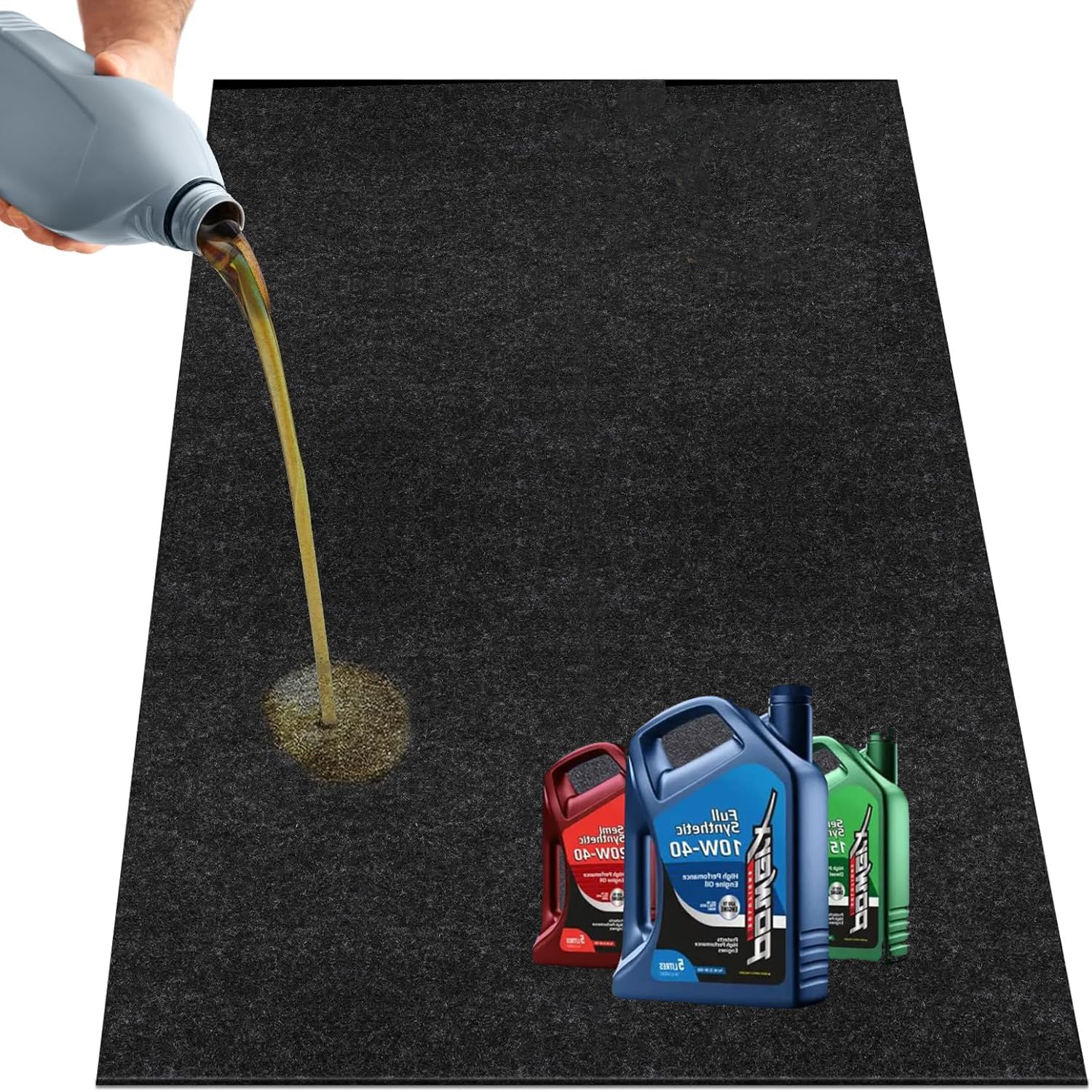 Oil Spill Mat, 36 * 60in Garage Floor Mat for Under Car, Absorbent Oil Pad, Waterproof Backing Protects Floor(2 Pack)