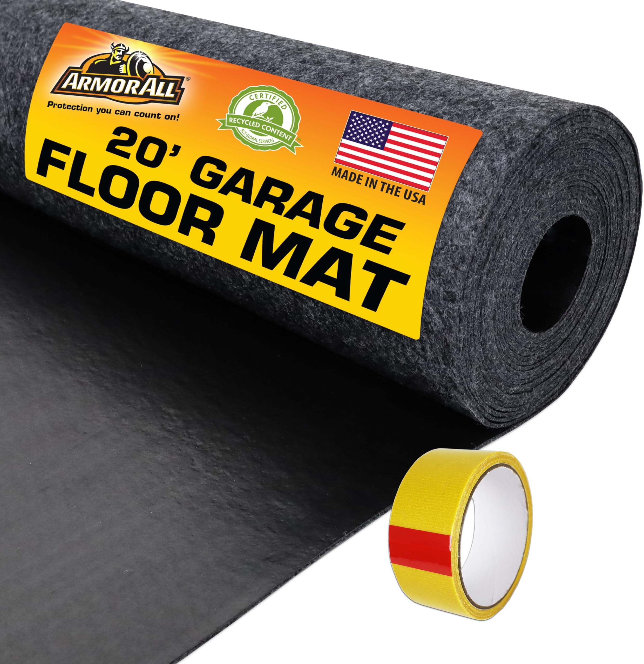 Armor All Premium Oil Spill Mat, Garage Floor Maintenance Mat (30" x 59"), Absorbent Oil Pad, Reusable, Washable, Durable, Waterproof Backing Contains Liquids, Protects Surface (USA Made)