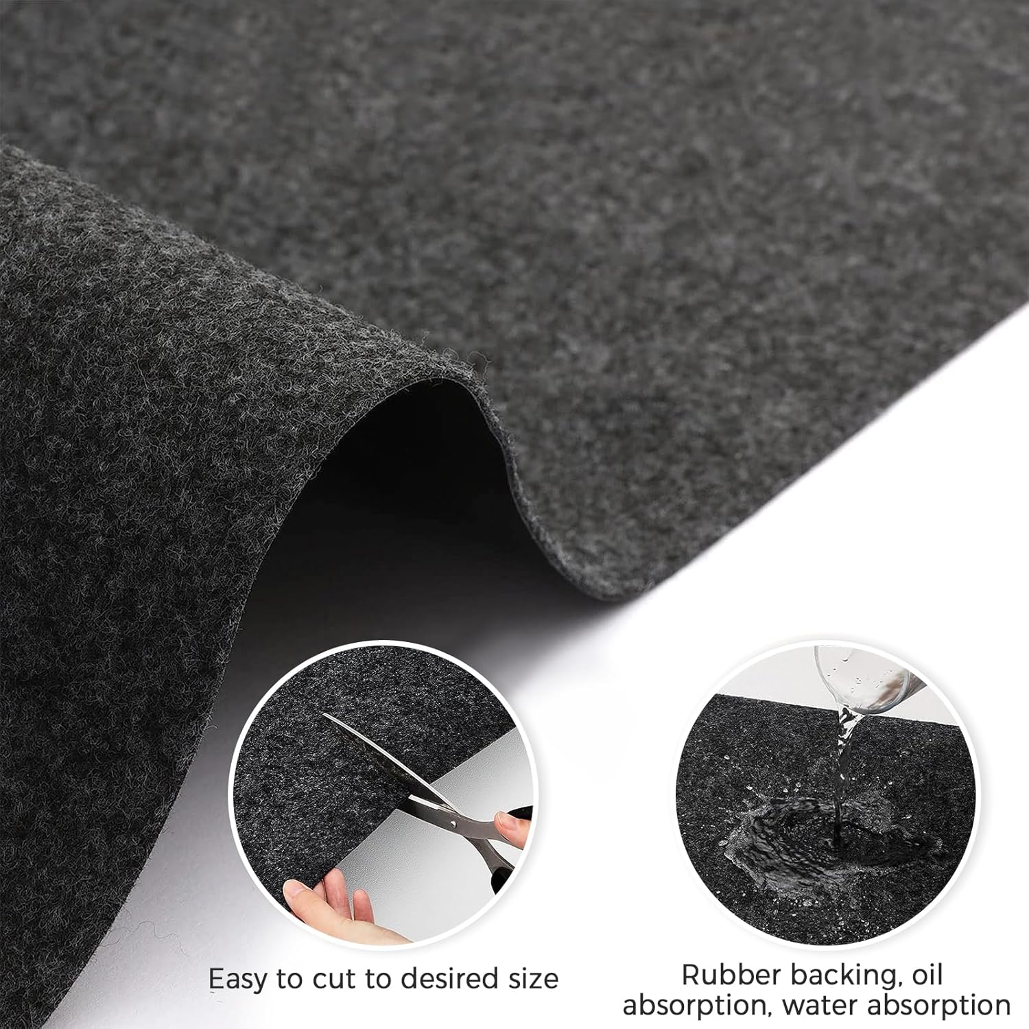 Oil Spill Mat, 36 * 60in Garage Floor Mat for Under Car, Absorbent Oil Pad, Waterproof Backing Protects Floor(2 Pack)