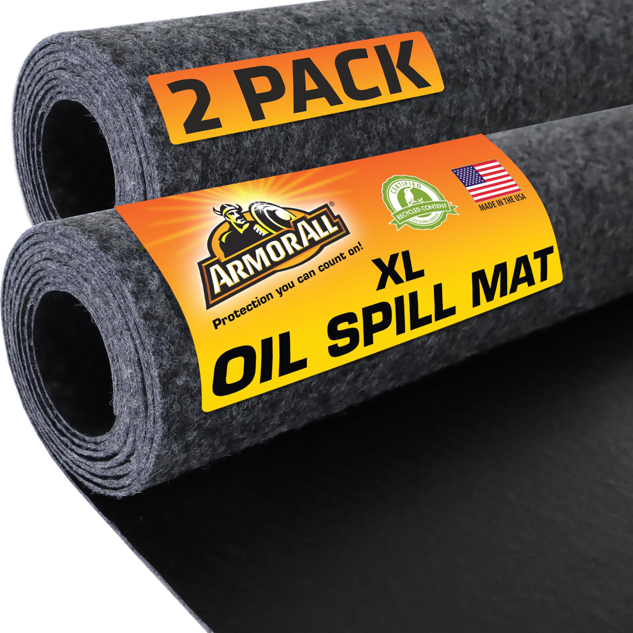Armor All Premium Oil Spill Mat, Garage Floor Maintenance Mat (30" x 59"), Absorbent Oil Pad, Reusable, Washable, Durable, Waterproof Backing Contains Liquids, Protects Surface (USA Made)