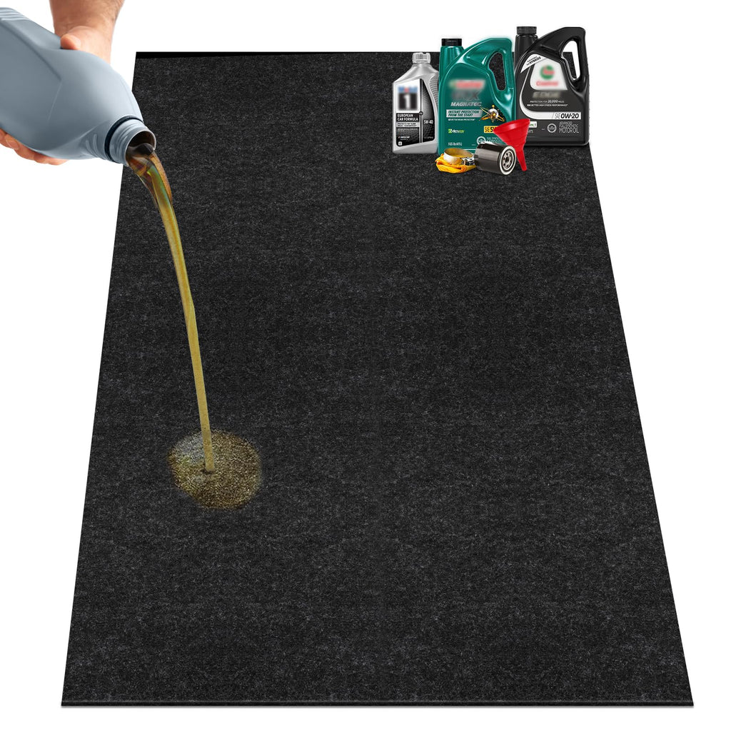 60" x 72" Giant Oil Drip Mat for Garage Driveway, Reusable Floor Oil Spill Leak Absorbent Pads for Motorcycle Car Oil Leak Stain Resistant